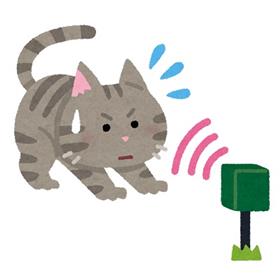 猫除け（超音波）イラスト