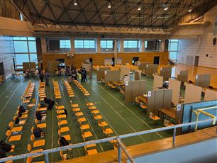 り災証明書発行会場（竜北体育センター）