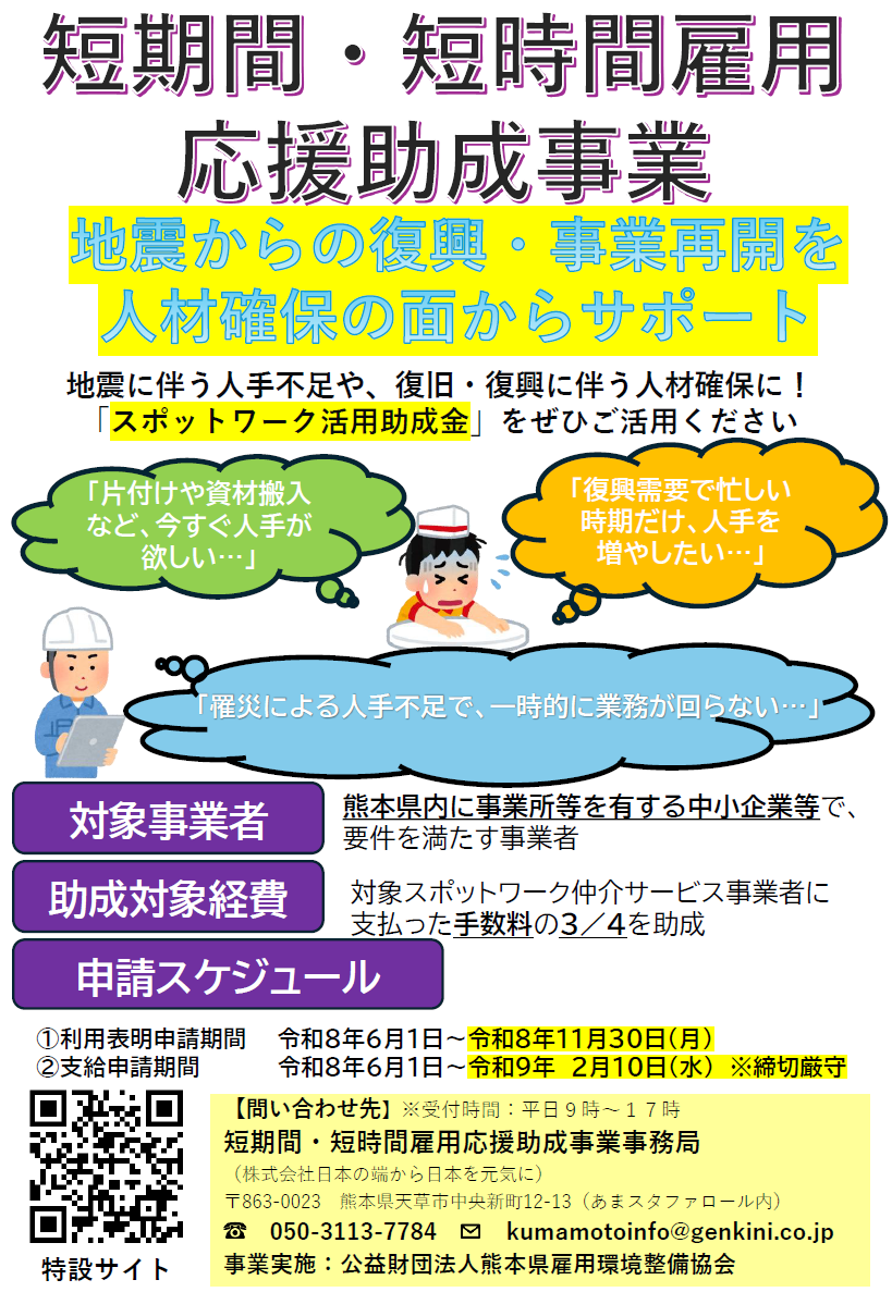 短期間・短時間雇用応援助成事業